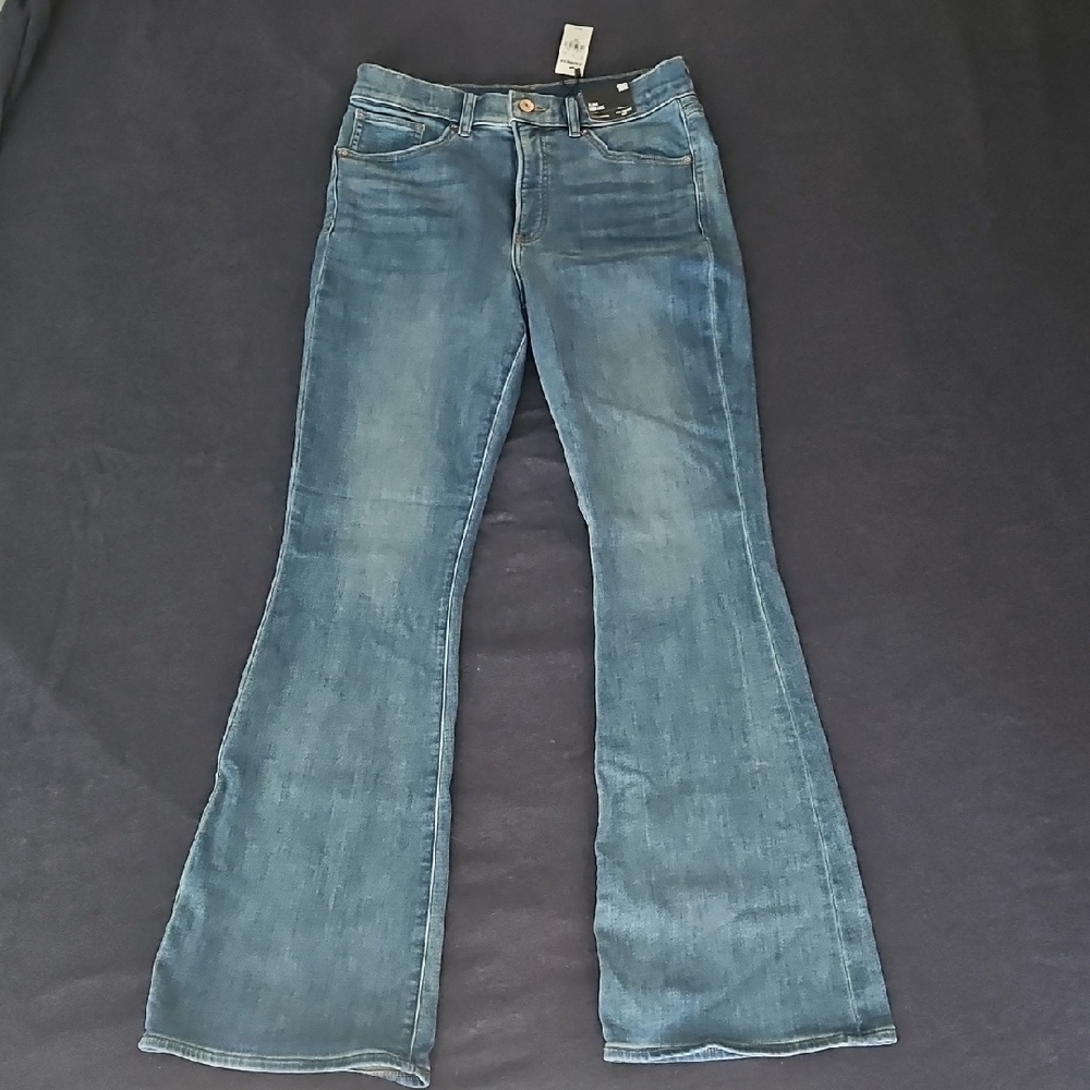 Express Denim Flare Jeans in Blue